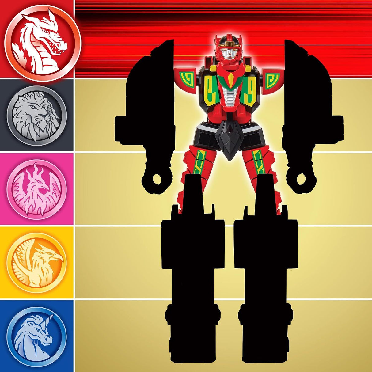 Mighty Morphin Power Rangers Re-Ignition Combinable Thunder Zord - Red Dragon