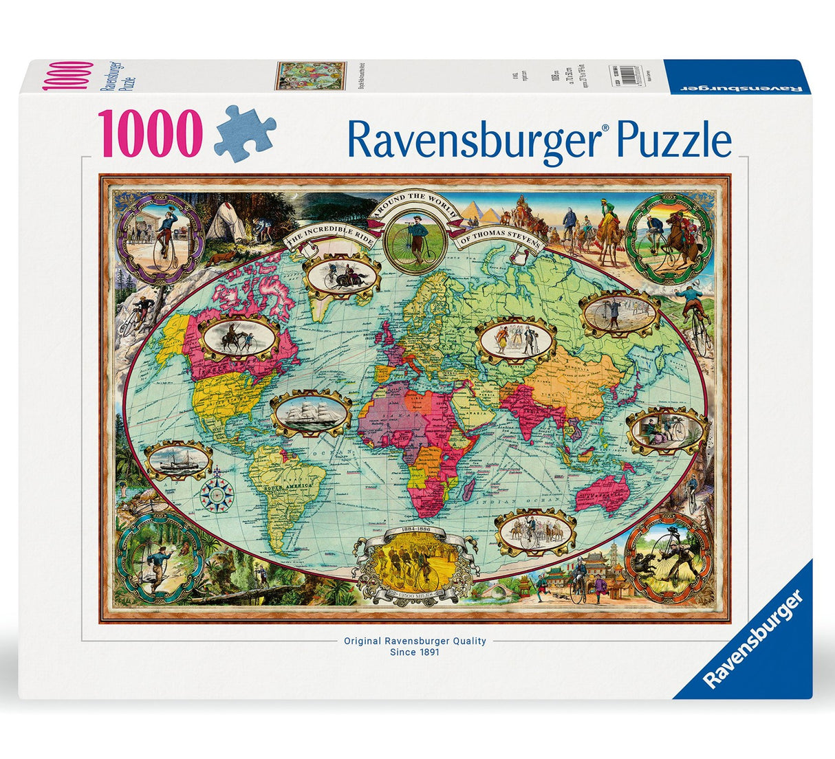 Ravensburger - Around the World by Bike - 1000 Piece Jigsaw Puzzle