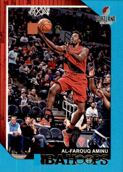 Al-Farouq Aminu, Teal Parallel, 2018-19 Panini Hoops Basketball NBA