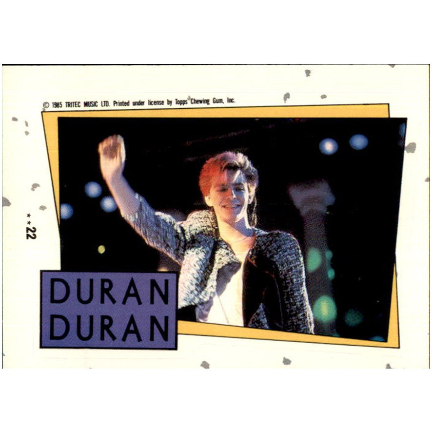 1985 Topps Duran Duran Sticker #22