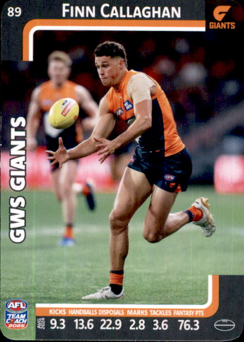 2025 Teamcoach AFL Common Cards - Cards 1 to 100 - Pick Your Card