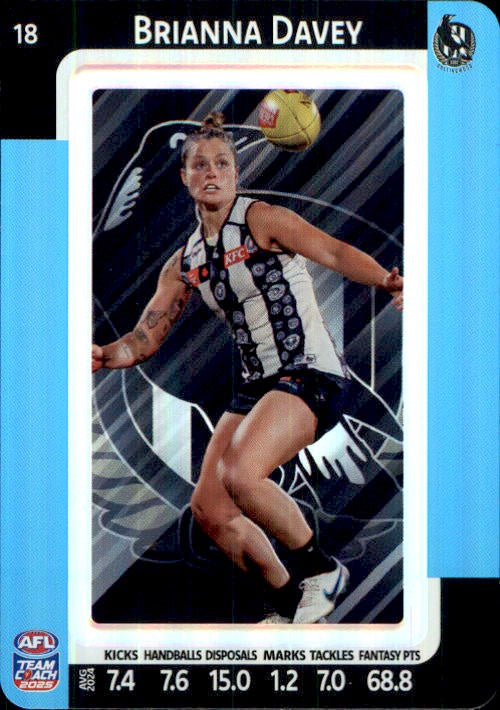 Brianna Davey, #18, Blue Parallel, 2025 Teamcoach AFLW