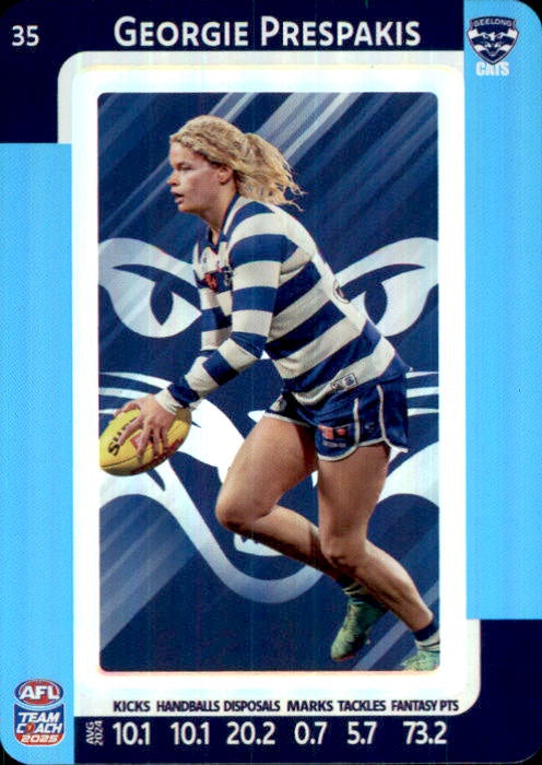 Georgie Prespakis, #35, Blue Parallel, 2025 Teamcoach AFLW