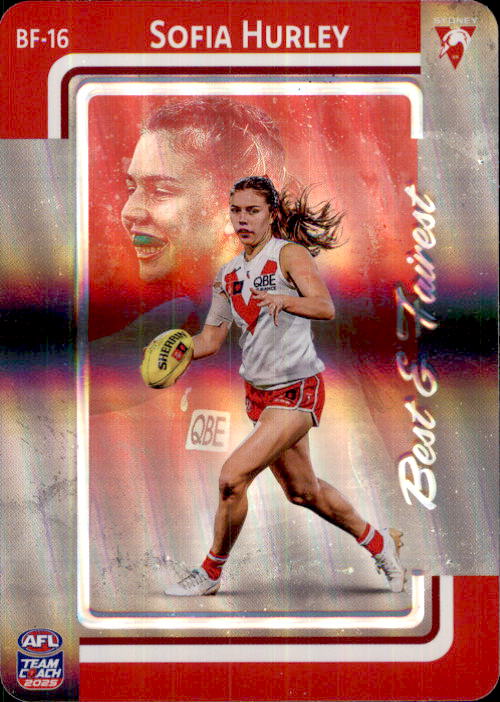 2025 Teamcoach AFLW Best & Fairest Cards - Cards BF-01 to BF-18 - Pick Your Card
