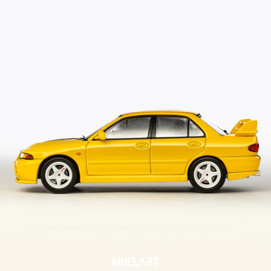 MITSUBISHI Lancer Evolution 3 Yellow, 1:64 Scale Diecast Car