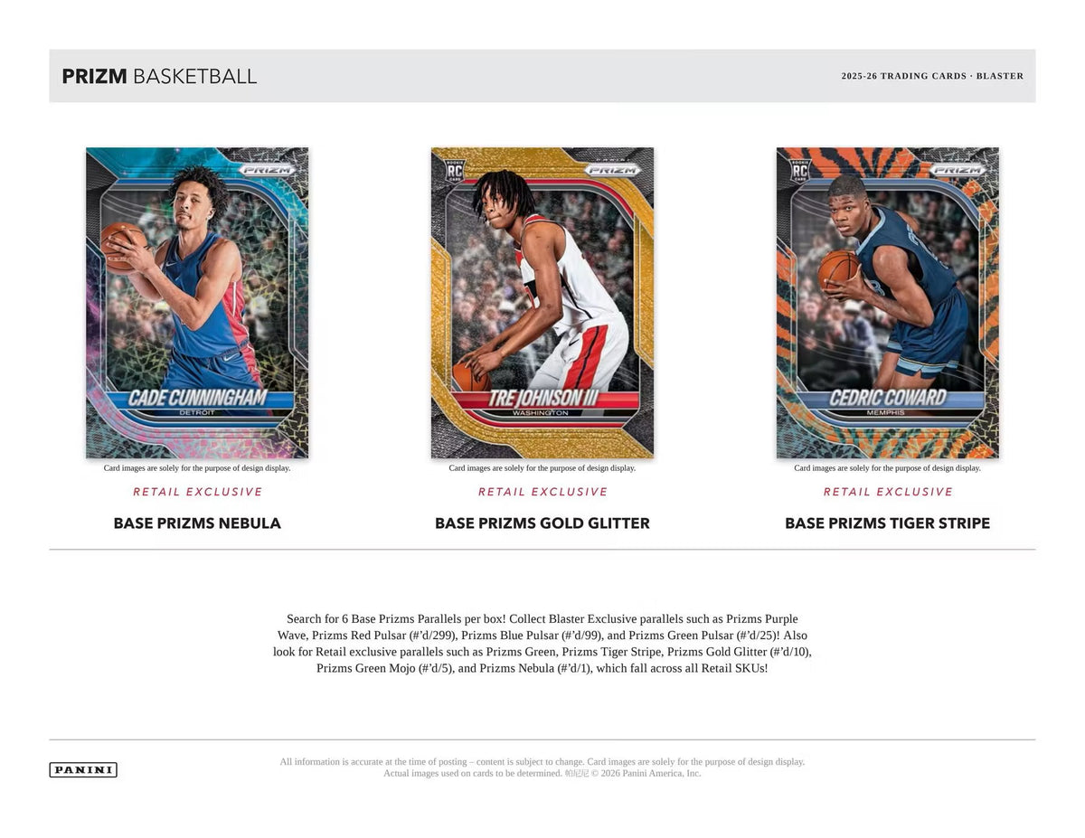 2025-26 Panini Prizm Basketball NBA Mega Box (Red Ice Prizms!)