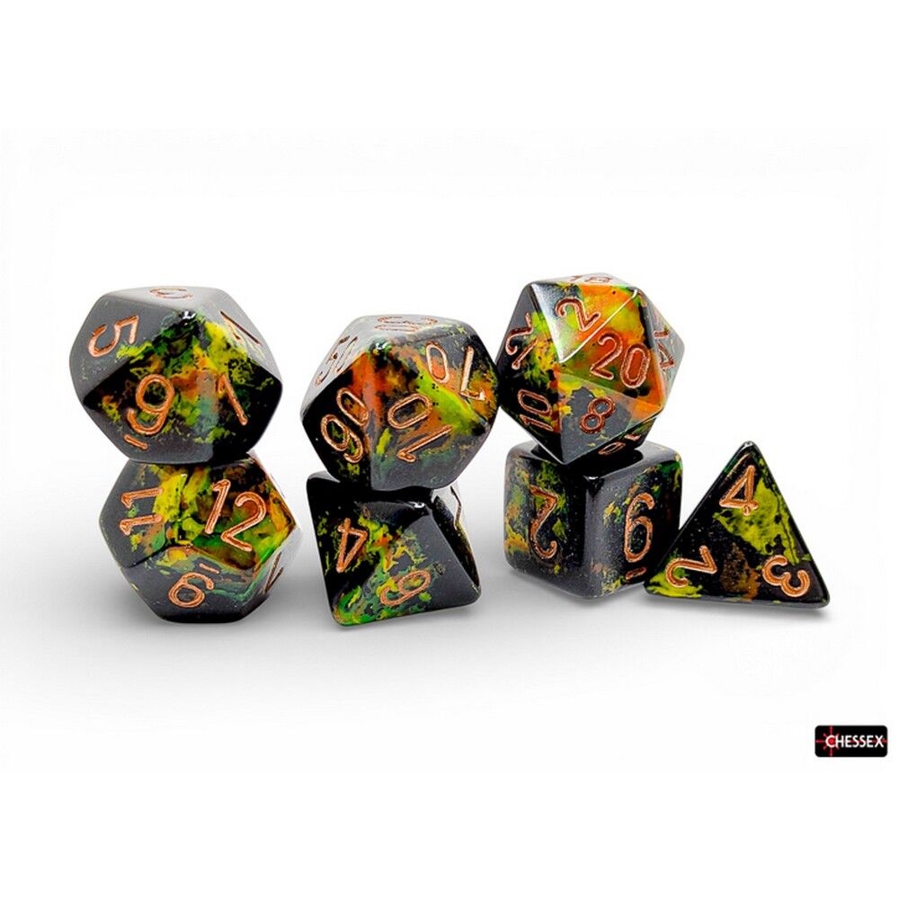 CHX 24405 Brush Polyhedral Deep Forest/gold 7-Die Set