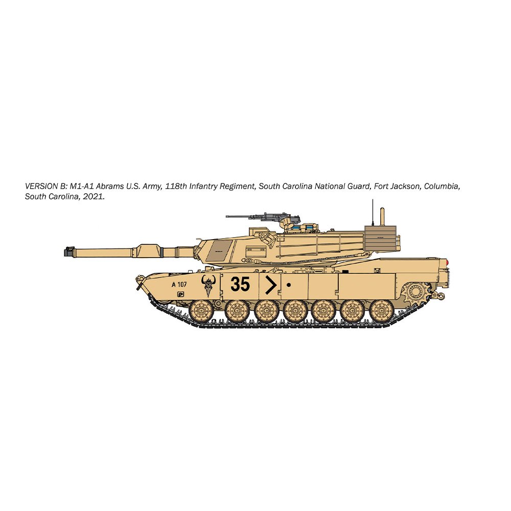ITALERI M1A1 ABRAMS WAR THUNDER EDITION AUST.DECALS, 1:35 Scale Model Kit