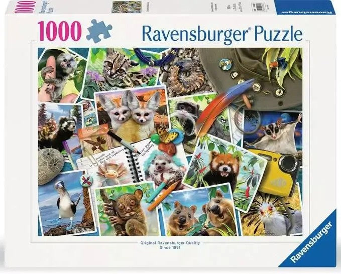 Ravensburger - A Traveler's Animal Journal - 1000 Piece Jigsaw Puzzle