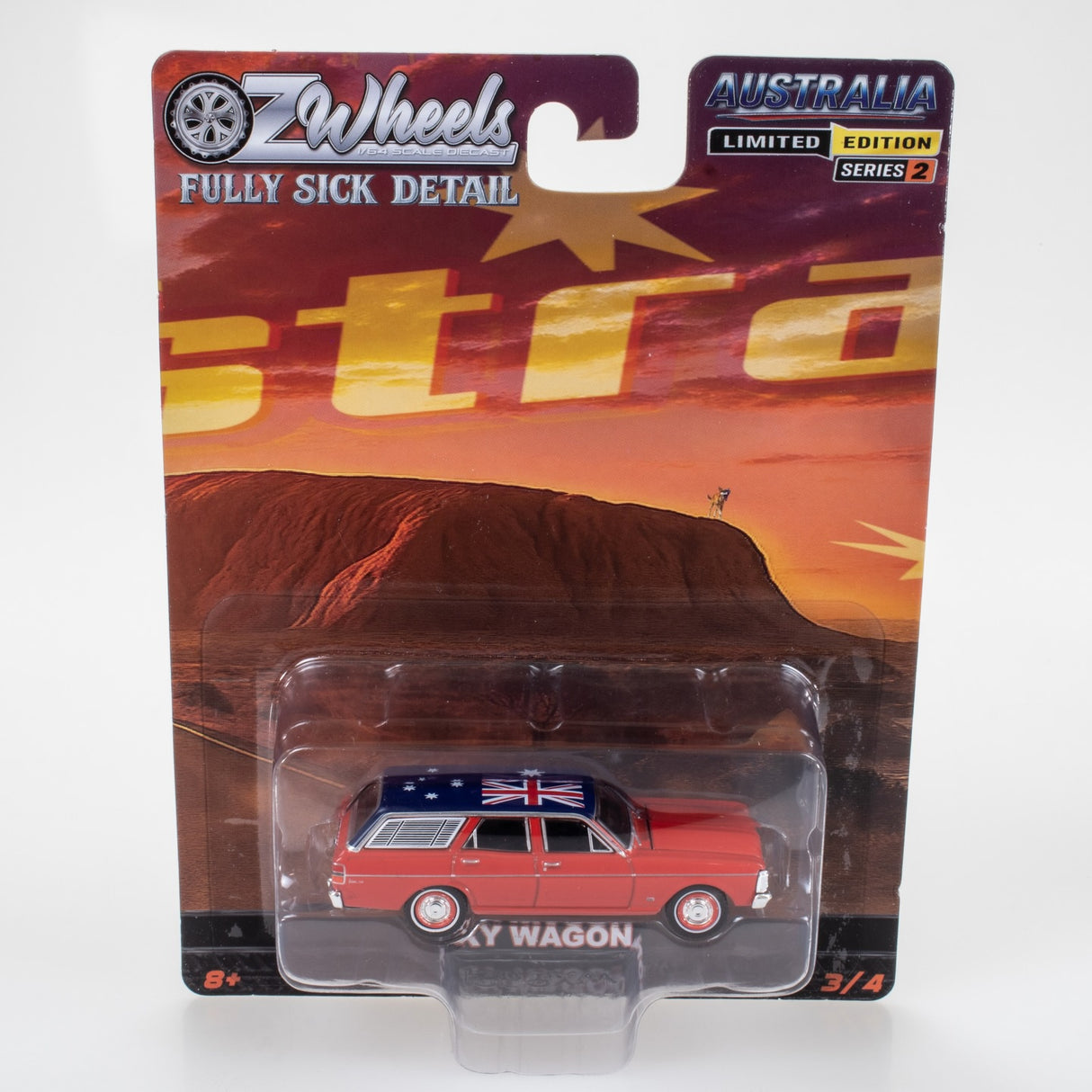 Oz Wheels Australia Day, 1974 Ford XY Station Wagon, Fully Sick Detail FSD's Series 2 - 1:64 Scale Diecast - MAX 2 Per Customer