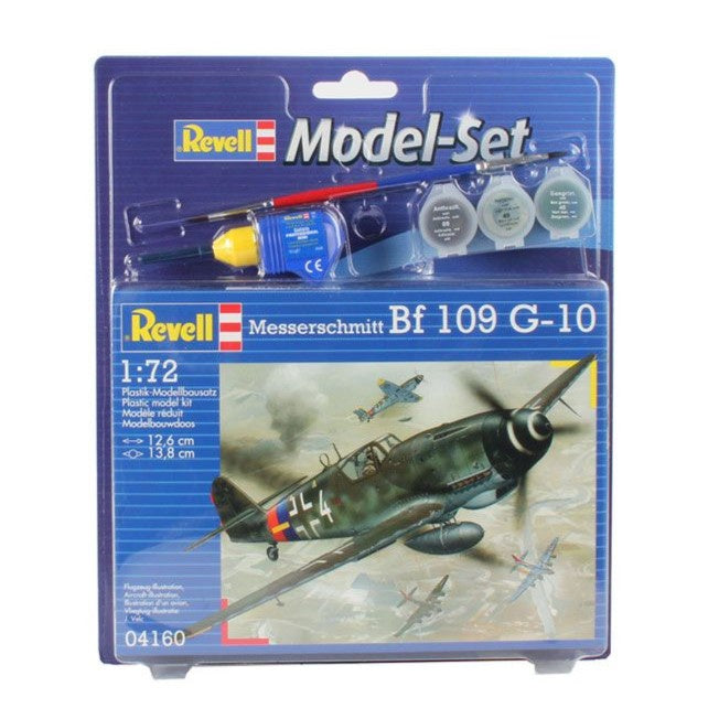 REVELL MODEL SET MESSERSCHMITT BF109, 1:72 Scale Model Kit