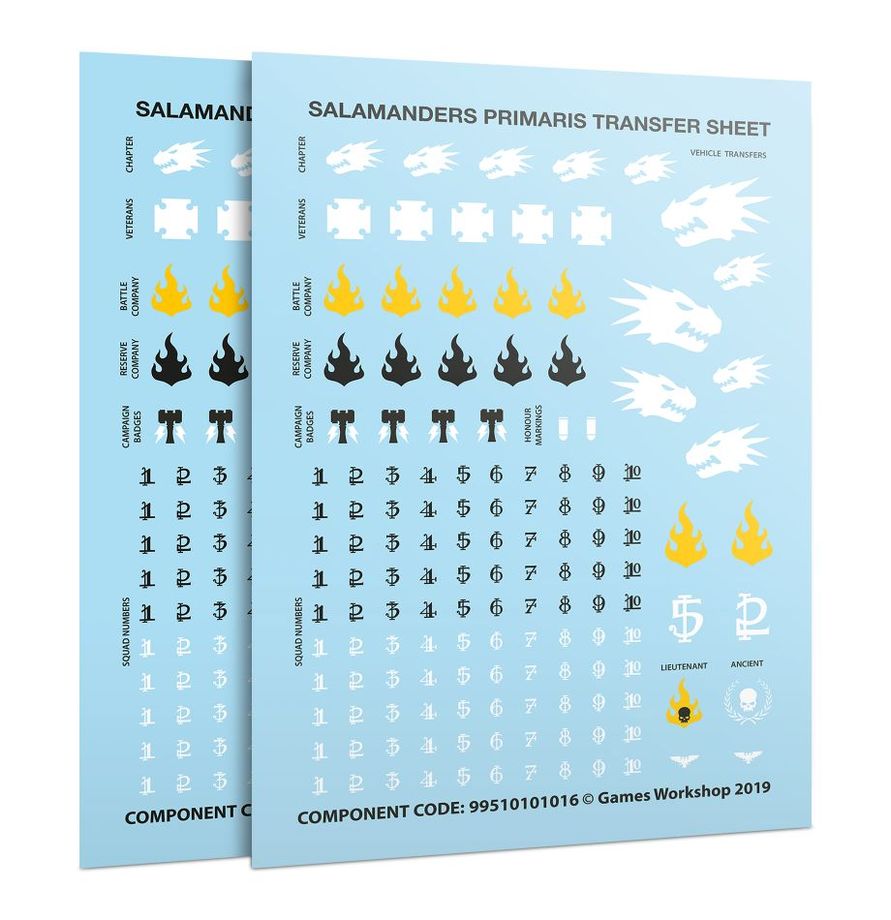 Warhammer 40,000 - 55-16, Salamanders Primaris Upgrades and Transfers