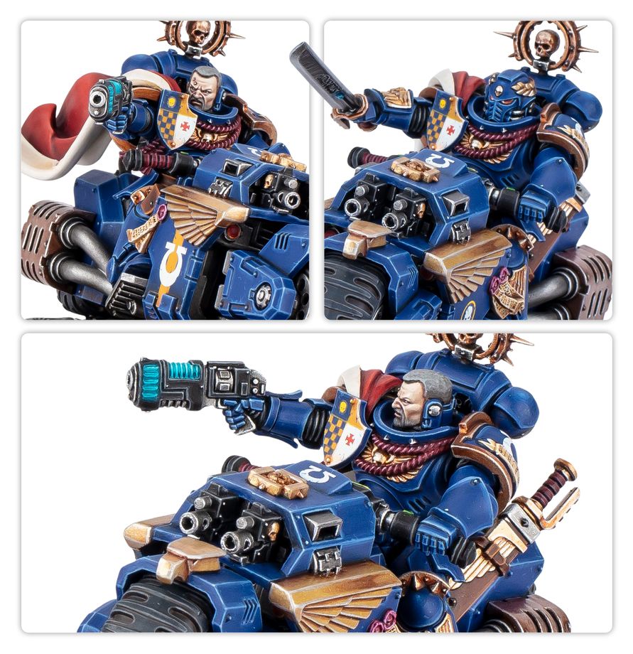 Warhammer 40,000 - 48-113, Space Marines, Captain on Bike