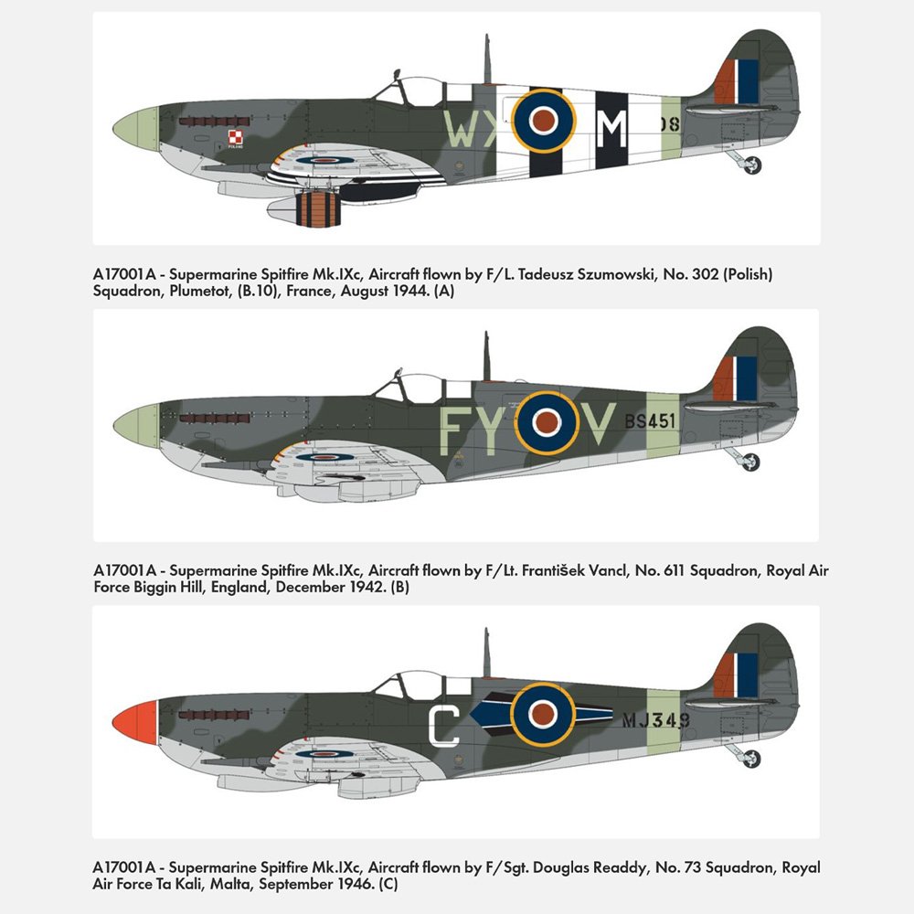 AIRFIX SUPERMARINE SPITFIRE MK.IXC - FLYING DRAY, 1:24 Scale Model Kit