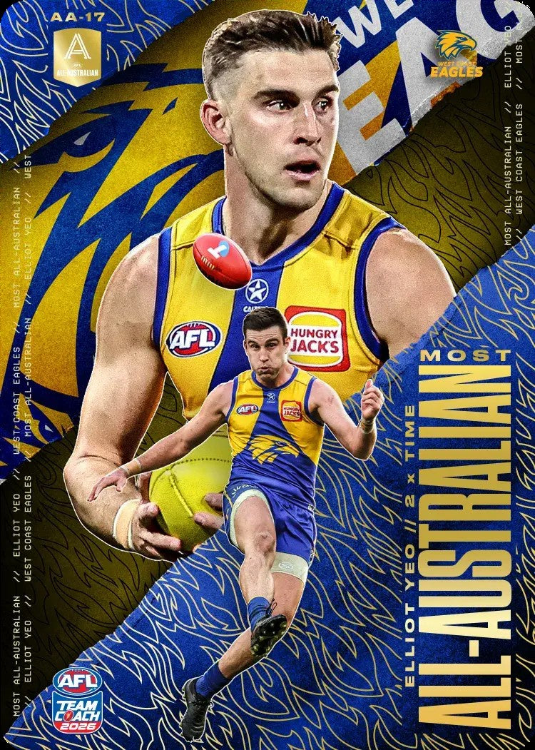 Elliot Yeo, GOLD All-Australian Silver, 2026 Teamcoach AFL