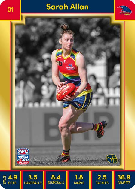2023 Teamcoach AFLW GOLD Parallel Cards - Cards 1 to 90 - Pick Your Card