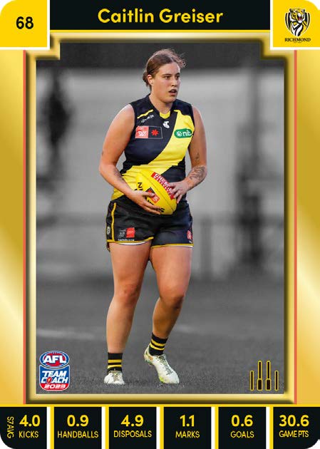 2023 Teamcoach AFLW GOLD Parallel Cards - Cards 1 to 90 - Pick Your Card