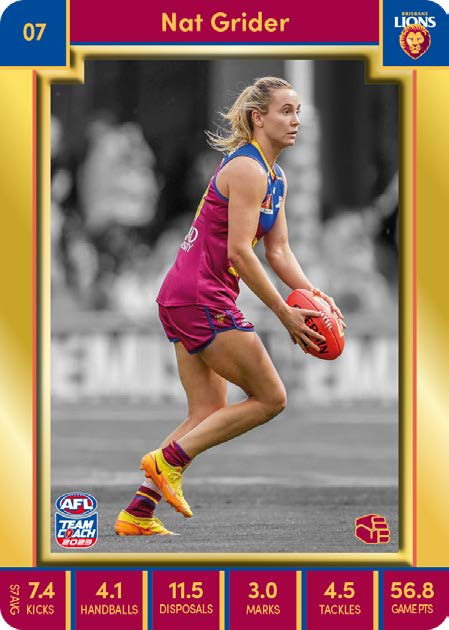 2023 Teamcoach AFLW GOLD Parallel Cards - Cards 1 to 90 - Pick Your Card