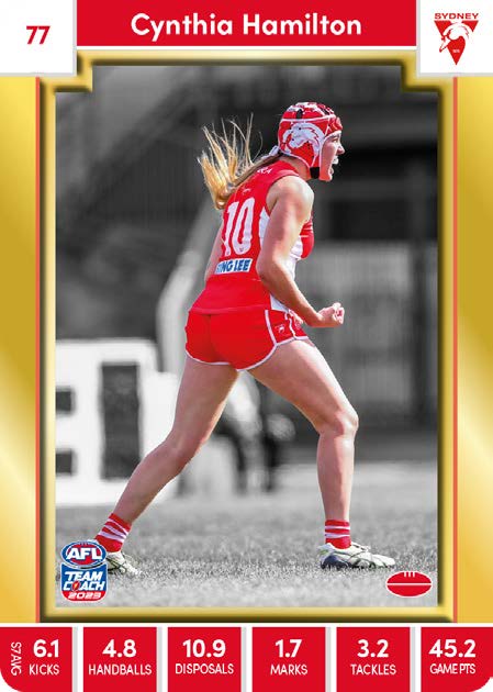 2023 Teamcoach AFLW GOLD Parallel Cards - Cards 1 to 90 - Pick Your Card