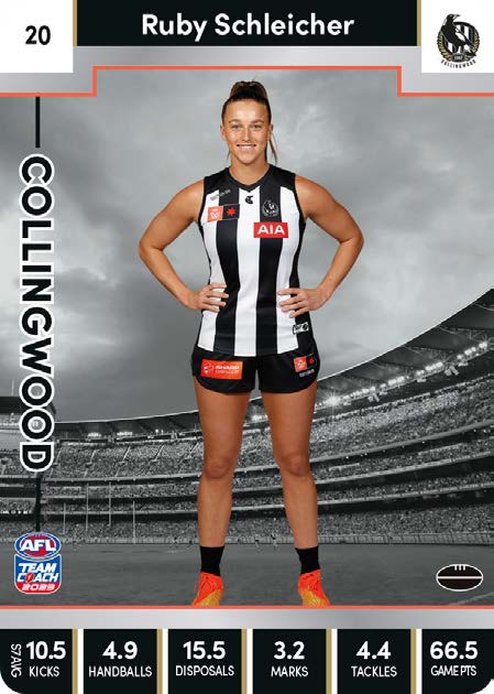 2023 Teamcoach AFLW Silver Parallel Cards - Cards 1 to 90 - Pick Your Card
