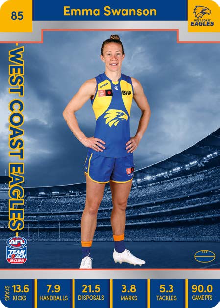 2023 Teamcoach AFLW Silver Parallel Cards - Cards 1 to 90 - Pick Your Card