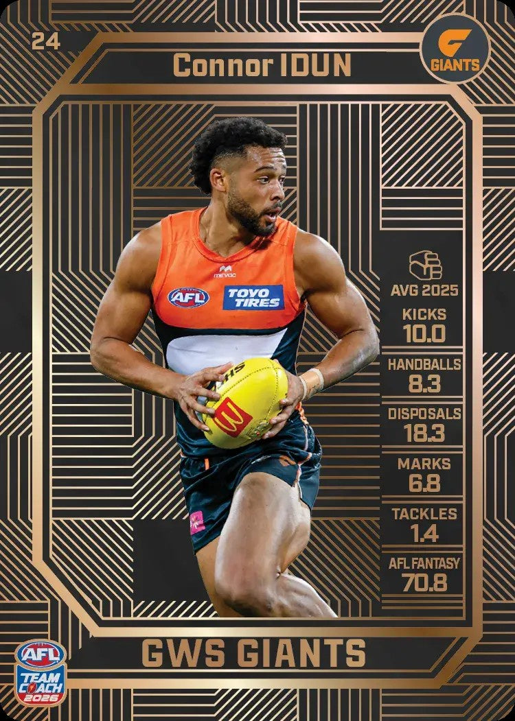 Connor Idun, #24, Bronze, 2026 Teamcoach AFL