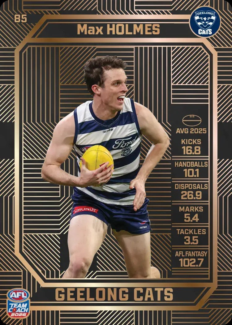 Max Holmes, #85, Bronze, 2026 Teamcoach AFL
