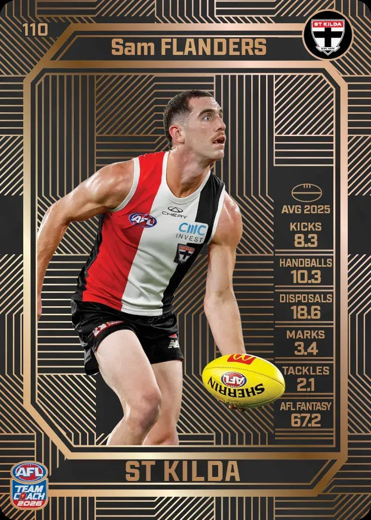 Sam Flanders, #110, Bronze, 2026 Teamcoach AFL