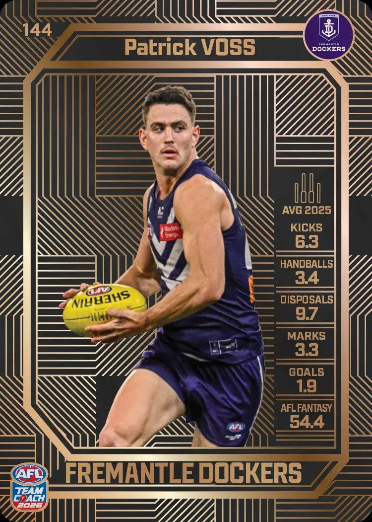 Patrick Voss, #144, Bronze, 2026 Teamcoach AFL