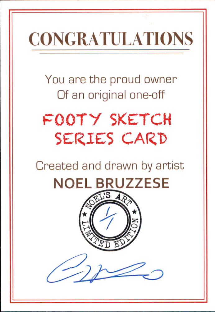 Nick Daicos, Portrait Footy Sketch Series, 1 of 1, by Noel Bruzzese