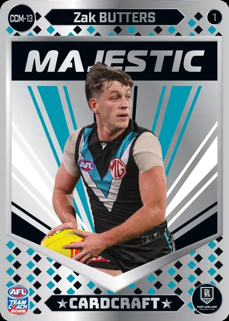 Zak Butters, CCM-13-1, Majestic Card Craft, 2026 Teamcoach AFL