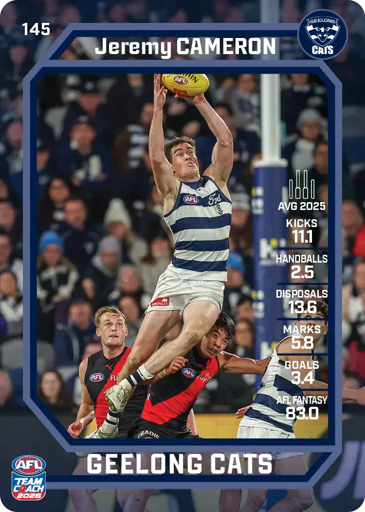 2026 Teamcoach AFL Common Cards - Cards 101 to 198 - Pick Your Card