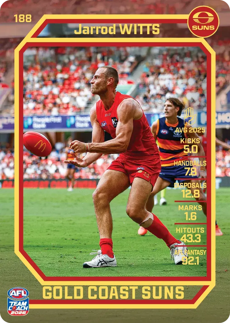 2026 Teamcoach AFL Common Cards - Cards 101 to 198 - Pick Your Card