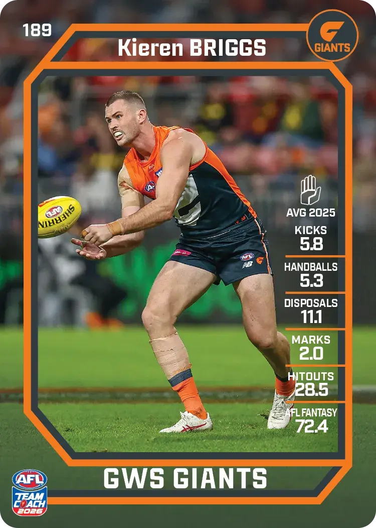2026 Teamcoach AFL Common Cards - Cards 101 to 198 - Pick Your Card