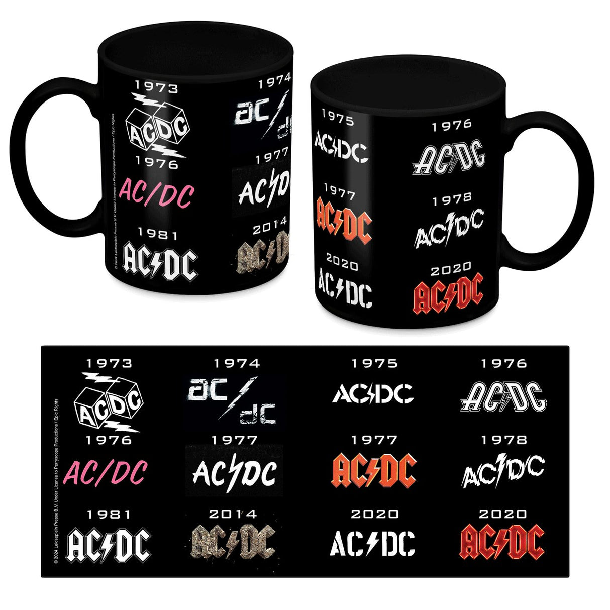 ACDC LOGO YEARS BLACK MUG