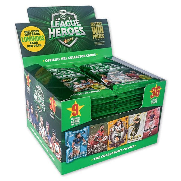 2026 Select NRL League Heroes Cards Box (36 Packs)