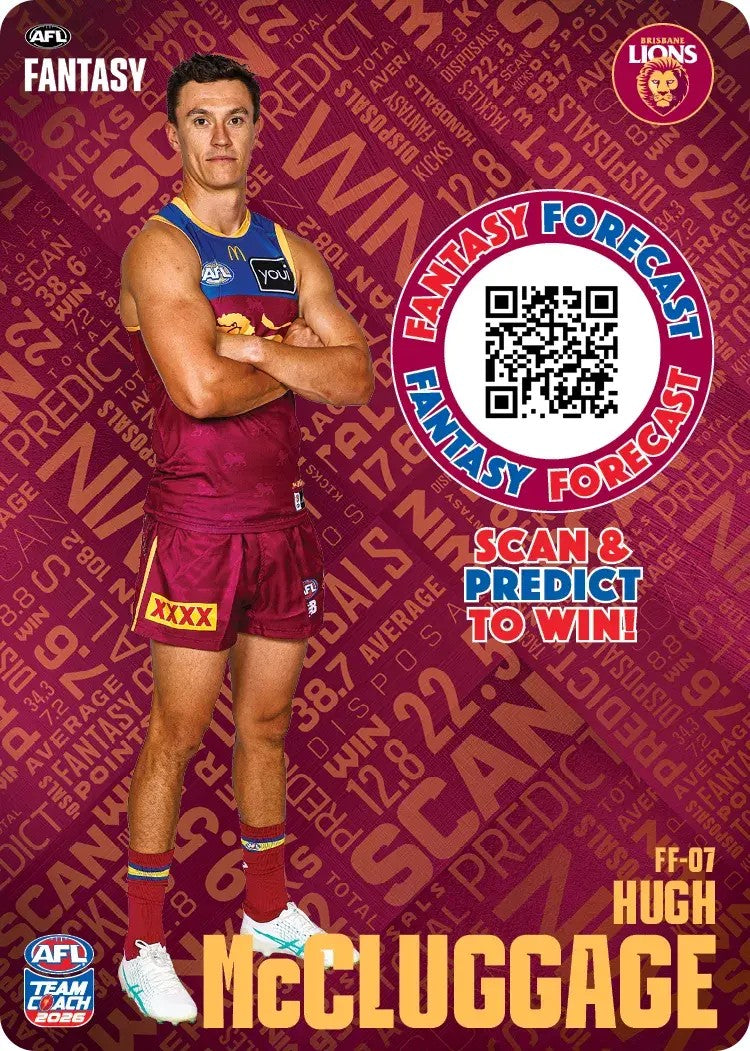 2026 Teamcoach AFL Fantasy Forecast - Cards 1 to 72 - Pick Your Card
