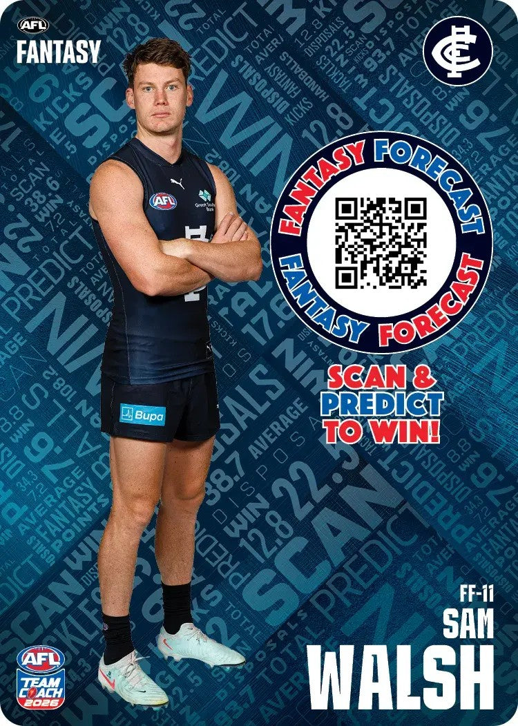 2026 Teamcoach AFL Fantasy Forecast - Cards 1 to 72 - Pick Your Card