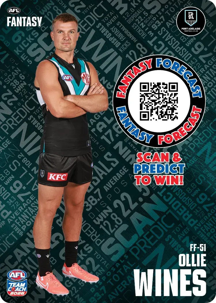 2026 Teamcoach AFL Fantasy Forecast - Cards 1 to 72 - Pick Your Card