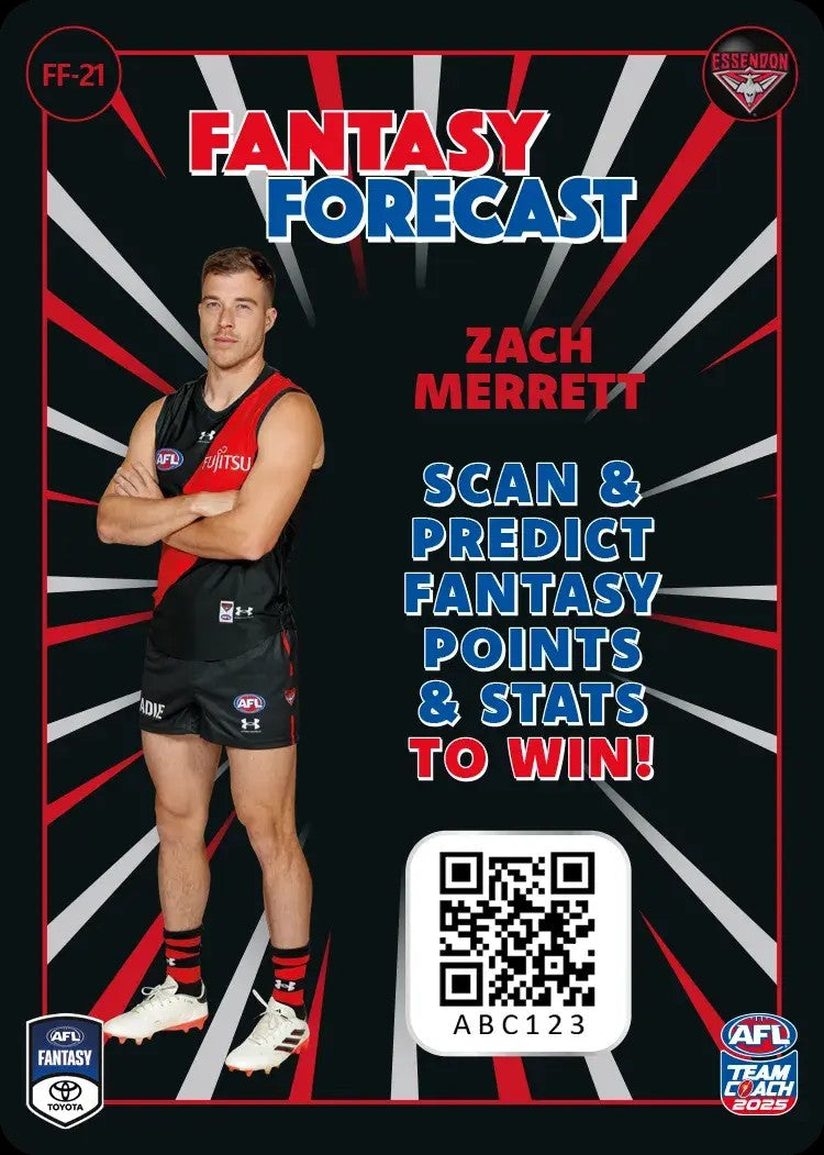 2025 Teamcoach AFL Fantasy Forecast - Cards 1 to 90 - Pick Your Card