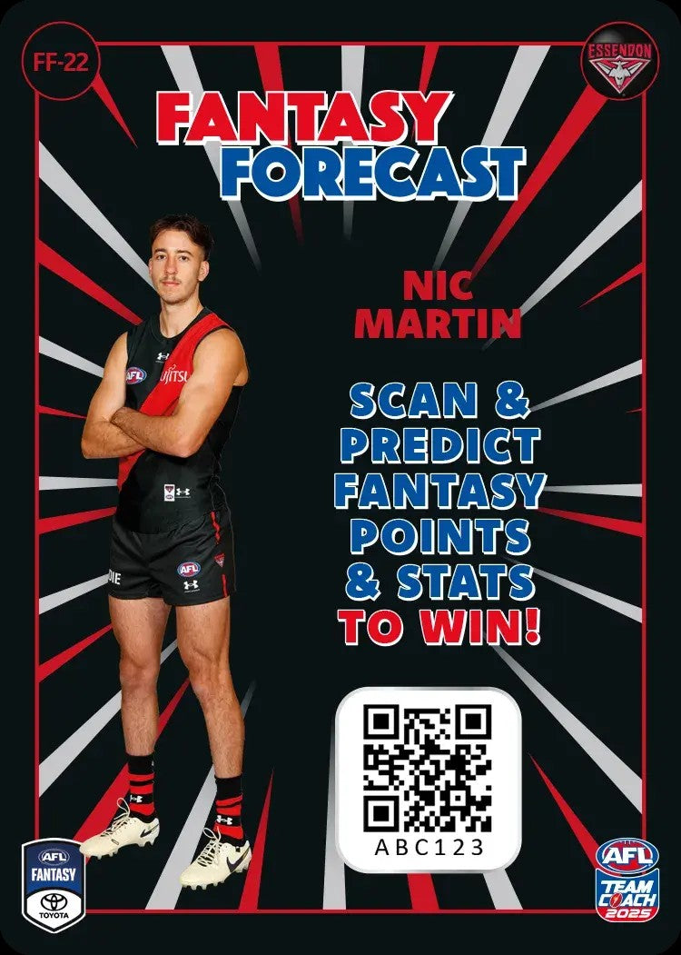 2025 Teamcoach AFL Fantasy Forecast - Cards 1 to 90 - Pick Your Card