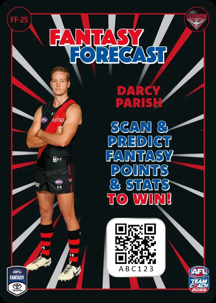 2025 Teamcoach AFL Fantasy Forecast - Cards 1 to 90 - Pick Your Card
