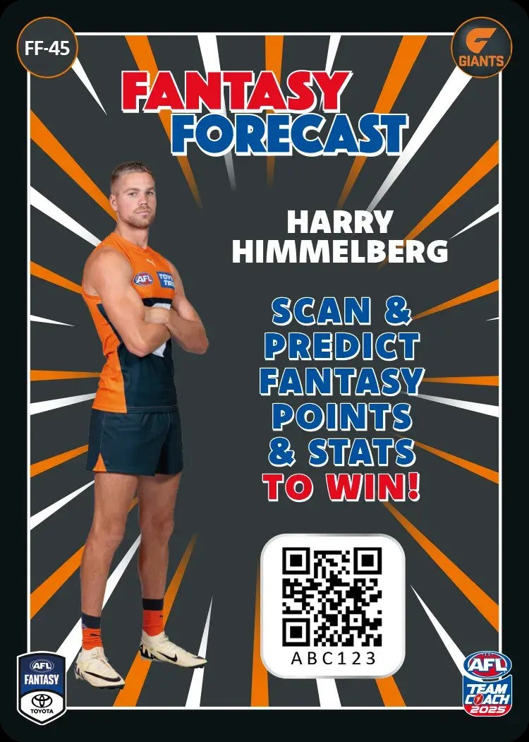 2025 Teamcoach AFL Fantasy Forecast - Cards 1 to 90 - Pick Your Card