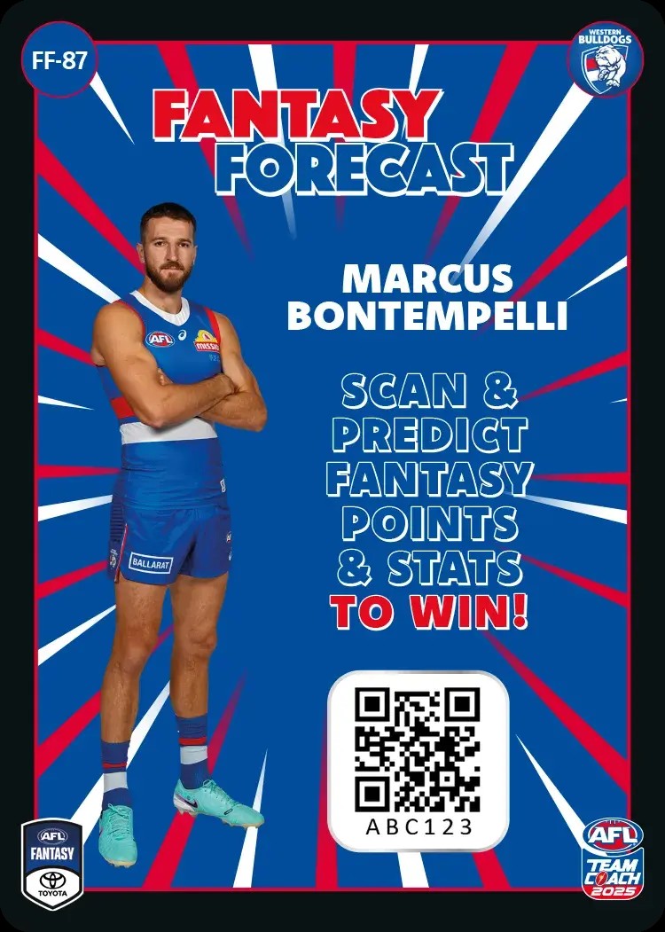 2025 Teamcoach AFL Fantasy Forecast - Cards 1 to 90 - Pick Your Card