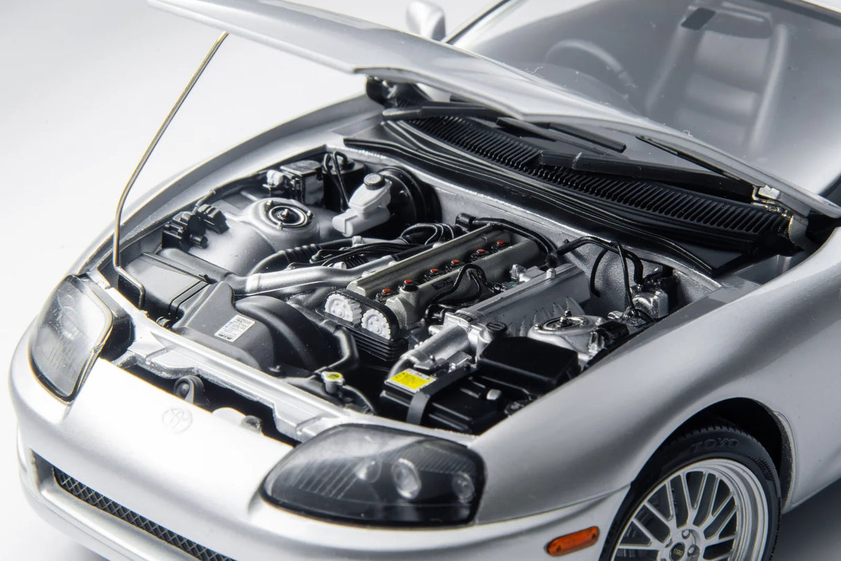 TOYOTA Supra (A80) Silver RHD, 1:18 Scale Diecast Car