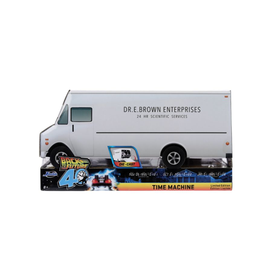 Back to the Future - Delorean (Frosted) 1:32 Scale Diecast Vehicle with Truck Box (SDCC Exclusive)