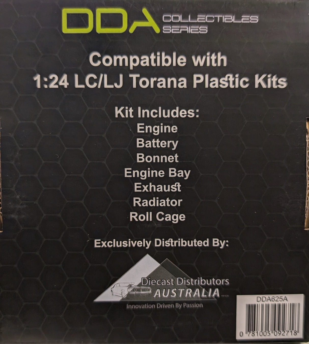 LC/LJ Twin Turbo L.S Torana Engine, 1:24 Scale Plastic Model Kit