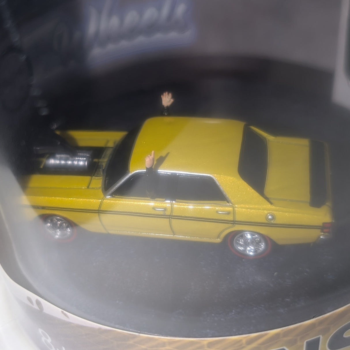 Oz Wheels Monster Ford XY Falcon Skid in Cylinder, 1:64 Scale Diecast