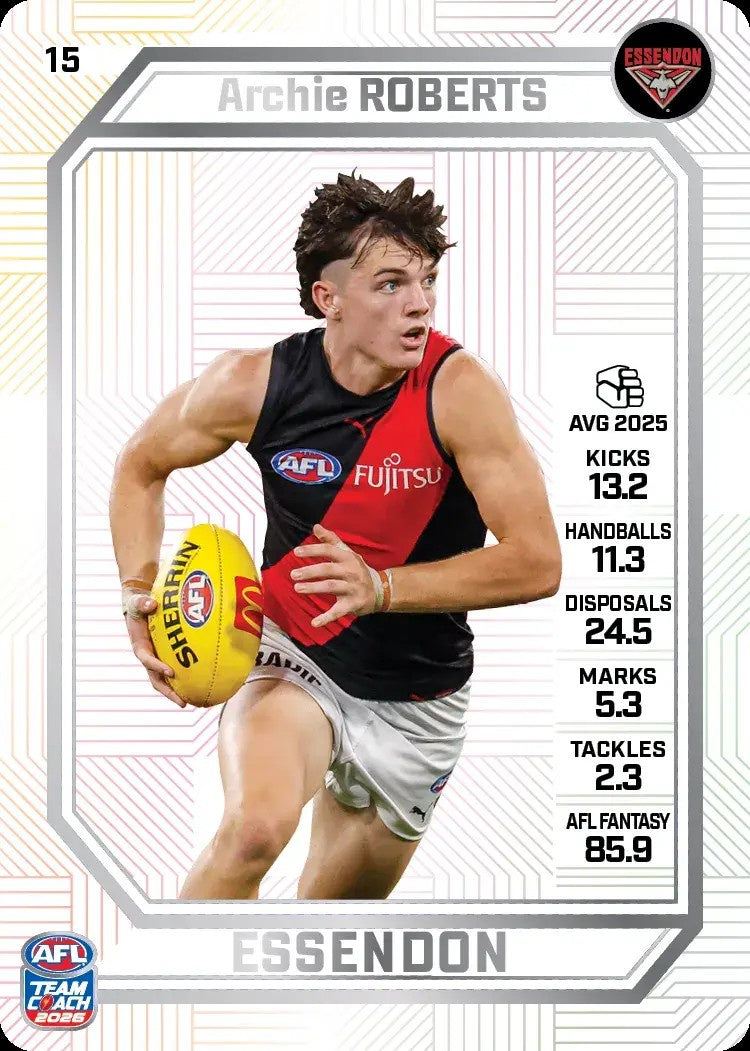 Archie Roberts, PEARL Parallel, 2026 Teamcoach AFL