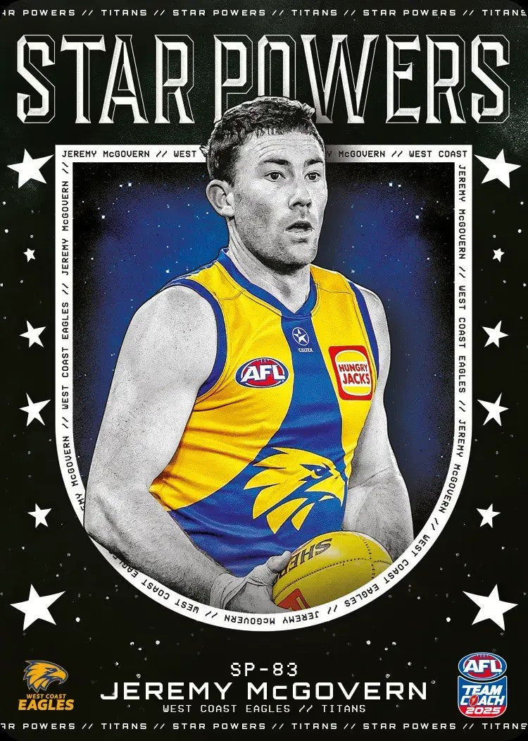 Jeremy McGovern, SP-83, Star Powers, 2025 Teamcoach AFL